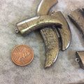 Small Pyrite Horn (Tusk, Claw) Pendant, 17mm x 40mm