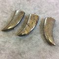 Small Pyrite Horn (Tusk, Claw) Pendant, 17mm x 40mm