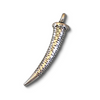 2.5" Tibetan Silver-Plated Copper Tusk/Horn Shaped Pendant - Measuring 10mm x 60mm with Attached Bail - Sold Individually