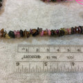 Medium Tourmaline Chip Beads - 15" Strand (Approximately 170 Beads) - Measuring 7-8mm - Natural Semi-Precious Gemstone - Sold by Strands