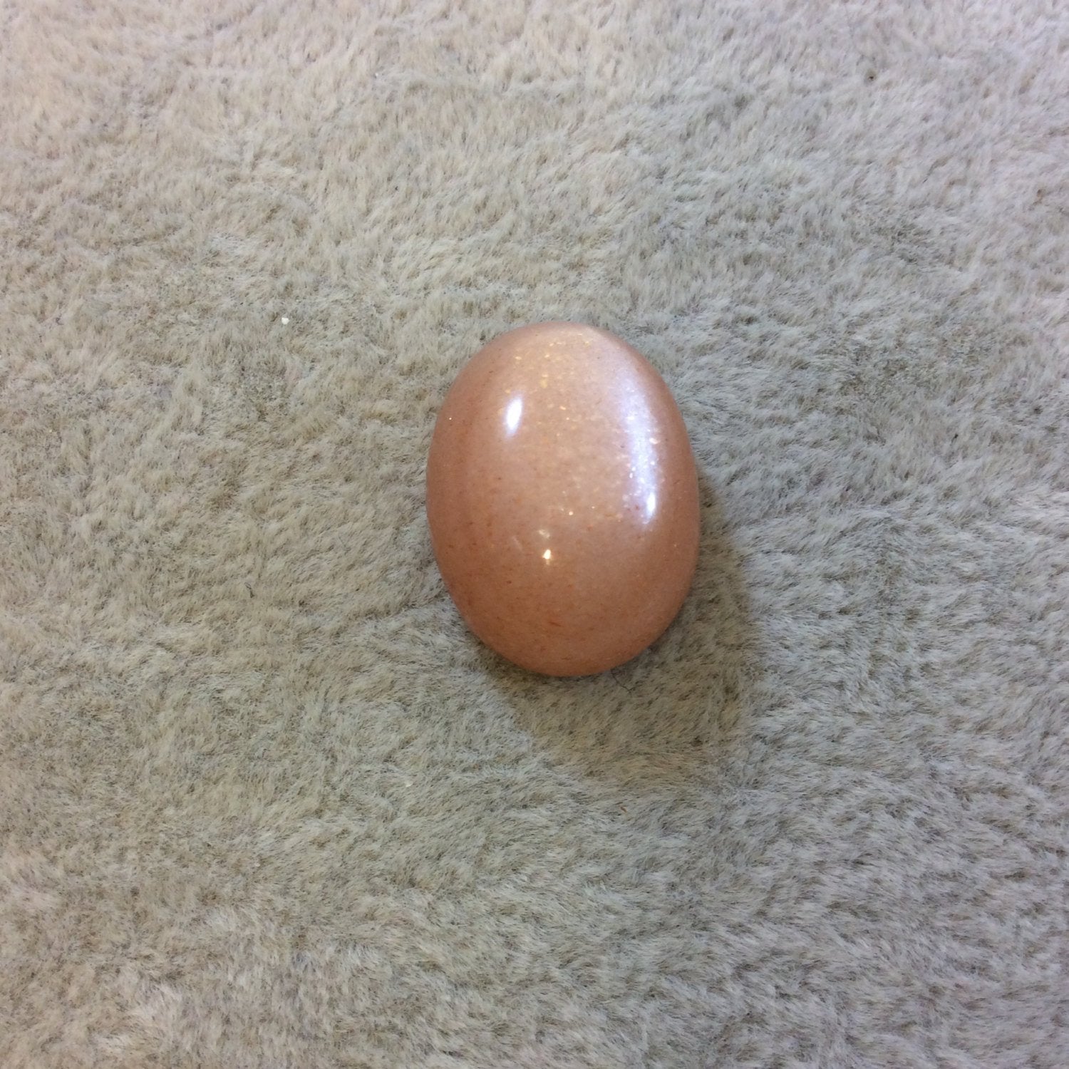 AAA Oval Shaped Peach Moonstone Flat Back Cabochon - Measuring 16mm x 21mm, 9mm Dome Height - Natural Gemstone Cab