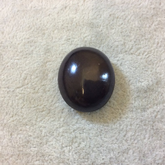 AAA Oval Shaped Dark Plum Star Garnet Flat Back Cabochon - Measuring 22mm x 26mm, 11mm Dome Height - Natural Gemstone Cab