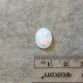 High Quality Smooth Oval Rainbow Pinfire Ethiopian Opal Semi-Precious Gemstone Cabochon "1014OB"- Measuring 10.5mm x 13.9mm x 5.3mm
