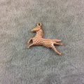 Rose Gold Tone Studded Horse Shaped Cast Alloy Charm/Pendant - Measuring 25mm x 19mm, Approximately - Sold Individually