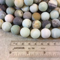 16mm Matte Finish Smooth Round/Ball Shape Multicolor Amazonite Beads - 15.5" Strand (Approximately 25 Beads) - Natural Gemstone