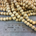 10mm Natural Undyed Light Wood Rondelle Shaped Beads with 2.5mm Holes - 15.5" Strand (Approximately 44 Beads) - Sold by the Strand