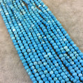 Stabilized Arizona Turquoise Beads | 3-4mm Faceted Rondelle
