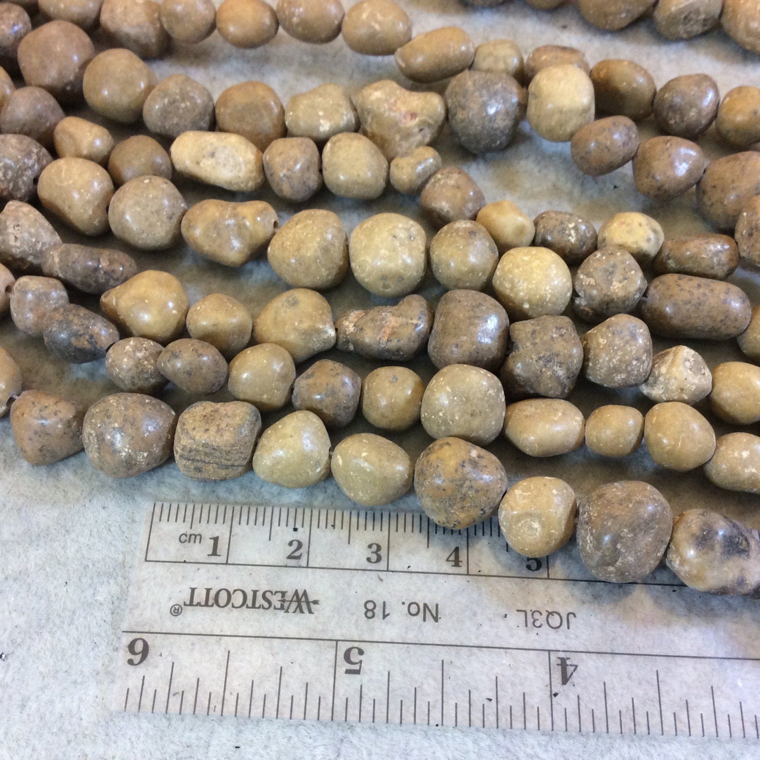 Small Raw Natural Nugget/Chunk Howlite Beads - 16" Strand (Approximately 36 Beads) - Measuring 8-10mm, Approximately - Sold by the Strand