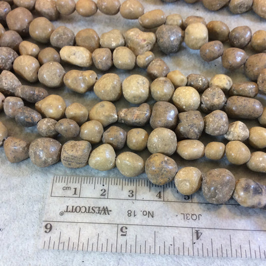 Small Raw Natural Nugget/Chunk Howlite Beads - 16" Strand (Approximately 36 Beads) - Measuring 8-10mm, Approximately - Sold by the Strand