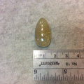 OOAK Natural Golden Rutilated Quartz Pear/Teardrop Shaped Flat Back Cabochon - Measuring 15mm x 29mm, 7mm Dome Height - Quality Gemstone Cab