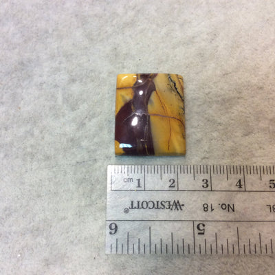 Natural Mookaite Rectangle Shaped Flat Back Cabochon - Measuring 22mm x 27mm, 5mm Dome Height - Natural High Quality Gemstone