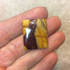 Natural Mookaite Rectangle Shaped Flat Back Cabochon - Measuring 22mm x 27mm, 5mm Dome Height - Natural High Quality Gemstone