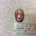 Noreena Jasper Oblong Oval Shaped Flat Back Cabochon - Measuring 14mm x 36mm, 4mm Dome Height - Natural High Quality Gemstone