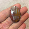Noreena Jasper Oblong Oval Shaped Flat Back Cabochon - Measuring 14mm x 36mm, 4mm Dome Height - Natural High Quality Gemstone