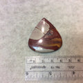 Noreena Jasper Pear/Teardrop Shaped Flat Back Cabochon - Measuring 41mm x 45mm, 4mm Dome Height - Natural High Quality Gemstone