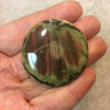 Imperial Jasper Round/Coin Shaped Flat Back Cabochon - Measuring 44mm x 44mm, 5mm Dome Height - Natural High Quality Gemstone