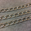 A1309 - 5' Section of Silver Finish Aluminum Twist Curb Chain with 11mm x 17mm Links - Available in Other Finishes, Check Related Listings!