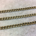 A1605 - 5' Section of Bronze Finish Aluminum Long Oval Curb Chain with 5mm x 8mm Links - Available in Other Finishes, Check Related Links!