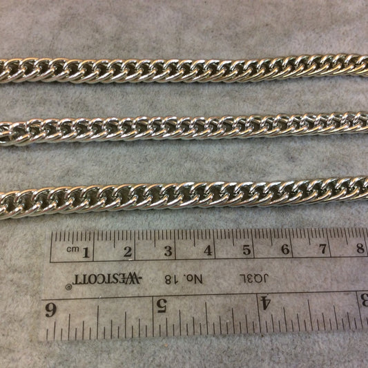 A1614 - 5' Section of Silver Finish Aluminum Prince of Wales Chain with 7mm x 10mm Links - Available in Other Finishes, Check Related Links!