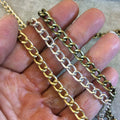 A1605 - 5' Section of Bronze Finish Aluminum Long Oval Curb Chain with 5mm x 8mm Links - Available in Other Finishes, Check Related Links!