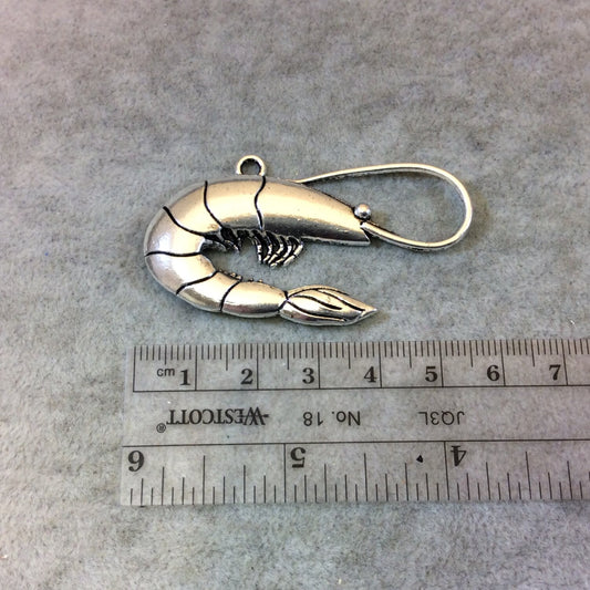 Tibetan Silver Shrimp Shaped Pendant Charm