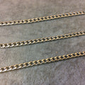 A1907 - 5' Section of Silver Finish Aluminum Twisted Curb Chain with 3mm x 5mm Links - Available in Other Finishes, Check Related Listings!