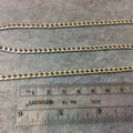 A1907 - 5' Section of Silver Finish Aluminum Twisted Curb Chain with 3mm x 5mm Links - Available in Other Finishes, Check Related Listings!