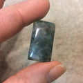Moss Agate Rectangle Shaped Flat Back Cabochon "3" - Measuring 16mm x 28mm, 5mm Dome Height - Natural High Quality Gemstone