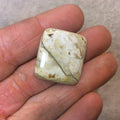 Ocean Jasper Rectangle Shaped Flat Back Cabochon - Measuring 23mm x 25mm, 5mm Dome Height - Natural High Quality Gemstone
