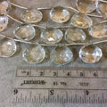 Crystal Quartz Beads 18mm Faceted Teardrop Clear Beads