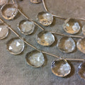 Crystal Quartz Beads 18mm Faceted Teardrop Clear Beads