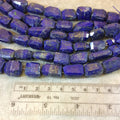 Lapis Lazuli Nugget Beads - Faceted Semi Precious Gemstone Beads - 12mm x 15mm
