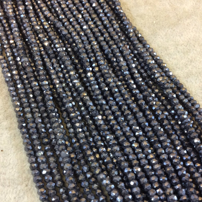 Mystic Black Spinel Beads - 3mm Faceted