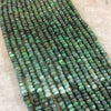 4-5mm Faceted Rondelle Shaped Multi-shade Emerald Beads - 13" Strand (Approx. 113 Beads) - High Quality Hand-Cut Semi-Precious Gemstone