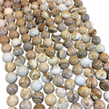 10mm Natural Picture Jasper Smooth Finish Round/Ball Shaped Beads with 2.5mm Holes - 7.75" Strand (Approx. 20 Beads) - LARGE HOLE BEADS