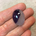 Natural Purple Lace Amethyst Oblong Oval Shaped Flat Back Cabochon "13" - Measuring 19m x 26mm, 8mm Dome Height - High Quality Gemstone