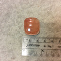 Strawberry Quartz Rounded Rectangle Shaped Flat Back Cabochon - Measuring 22mm x 24mm, 8mm Dome Height - Natural High Quality Gemstone