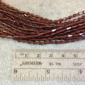 Rhodolite Garnet Teardrop Center Drilled Beads - 3mm x 5mm