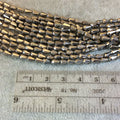 Pyrite Center Drilled Teardrop Beads  - 3mm x 5mm Faceted