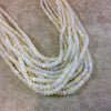 2-4mm Smooth Light Rainbow Ethiopian Opal Graduated Rondelle Shaped Beads - 17" Strand (Approx. 250 Beads) - High Quality Indian Gemstone