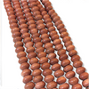 5mm x 8mm Manmade Goldstone (Glass) Smooth Finish Rondelle Shape Beads with 2.5mm Holes - 7.75" Strand (Approx. 36 Beads) - LARGE HOLE BEADS