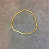 X-Large Gold Plated Copper Open Freeform Wavy Circle Shaped Components - Measuring 50mm x 50mm - Sold in Packs of 10 Components (318-GD)