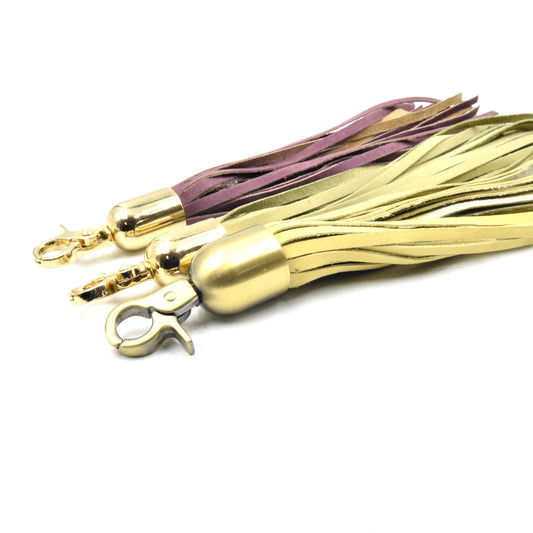 big leather tassel purse accessory