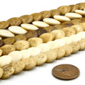 lentil coin bone beads