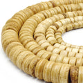 light brown heishi bone beads