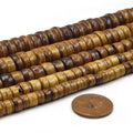 medium brown bone beads