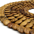 medium brown lentil bone beads