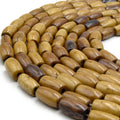 medium brown tube bone beads