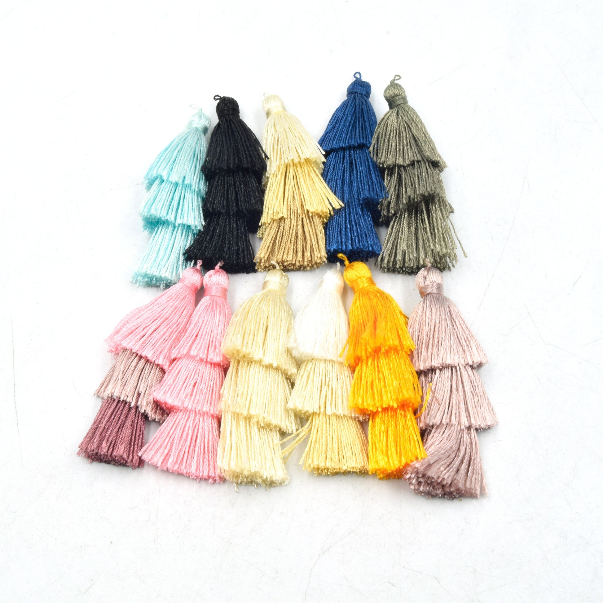 silk polyester tired tassels