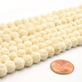 white bone beads